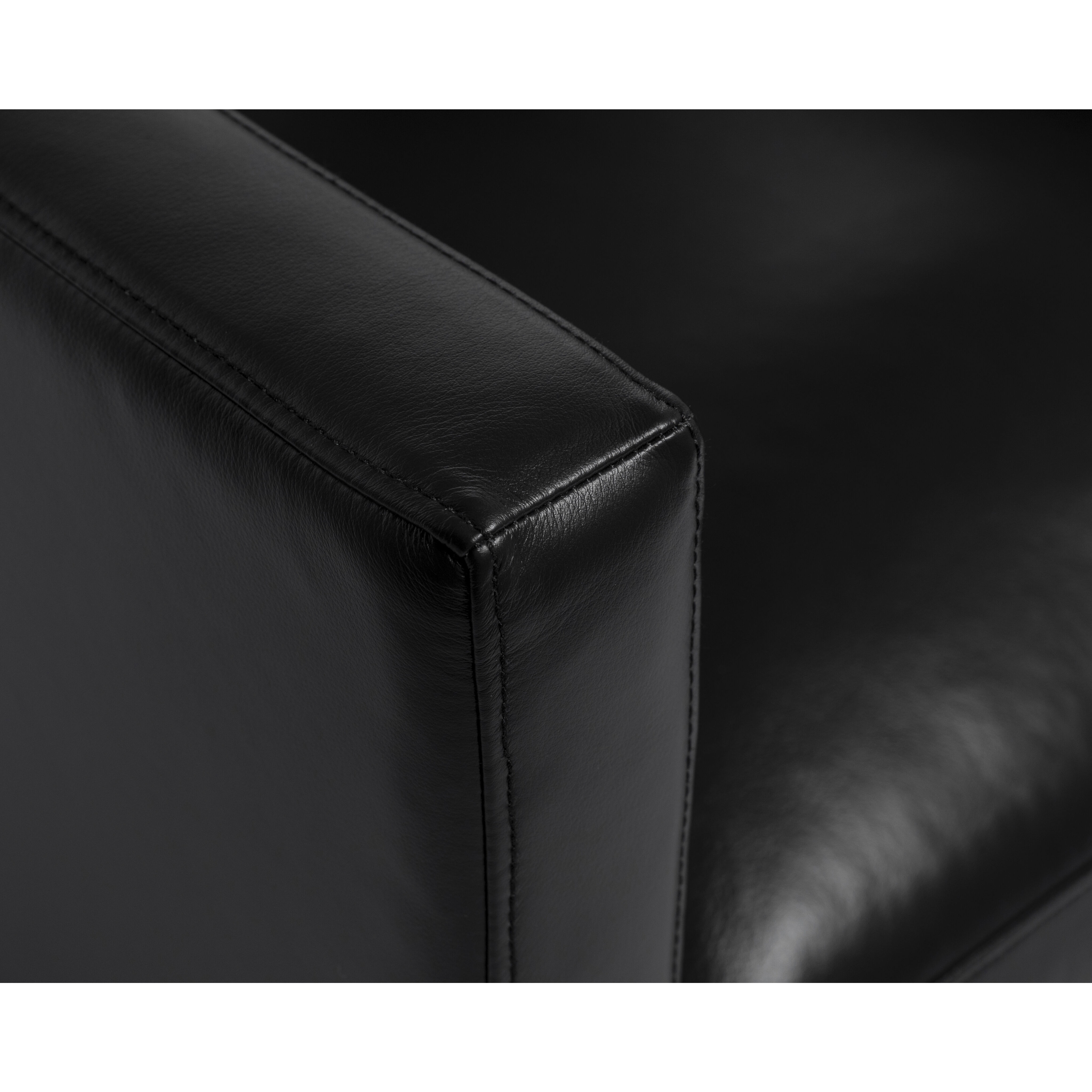 Rogers Cortina Black Leather Armchair